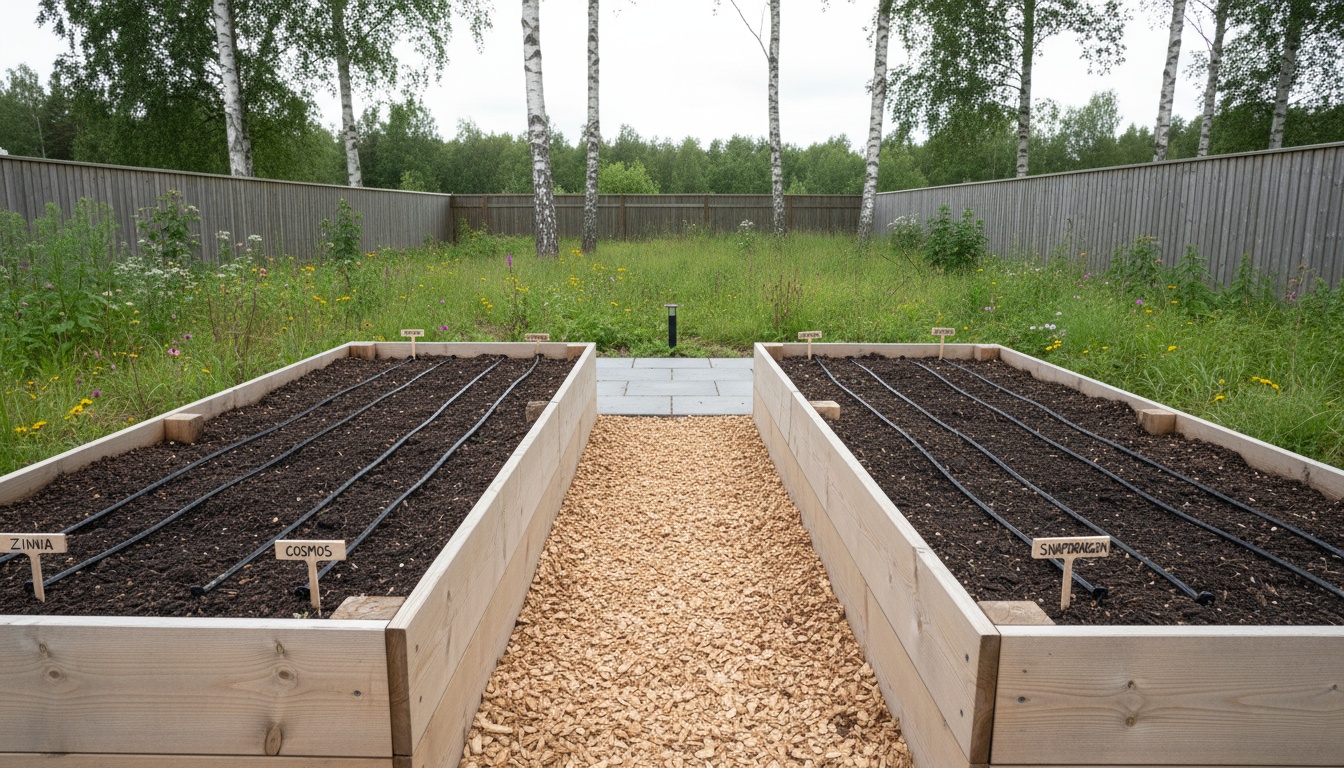Pallkrage för enkel odling av snittblommor