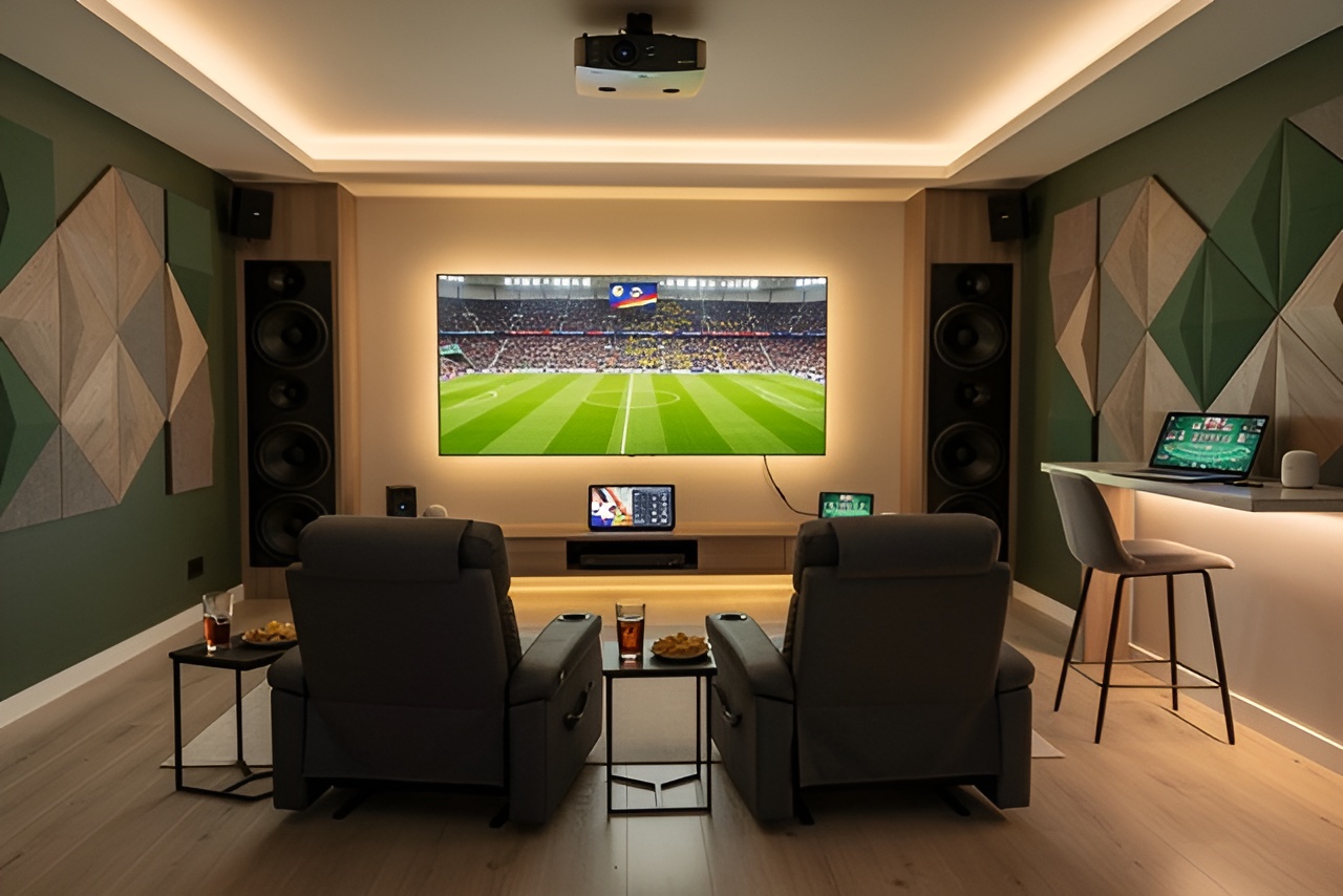 Att designa det perfekta hemmaupplägget för att titta på sport som om du vore på stadion